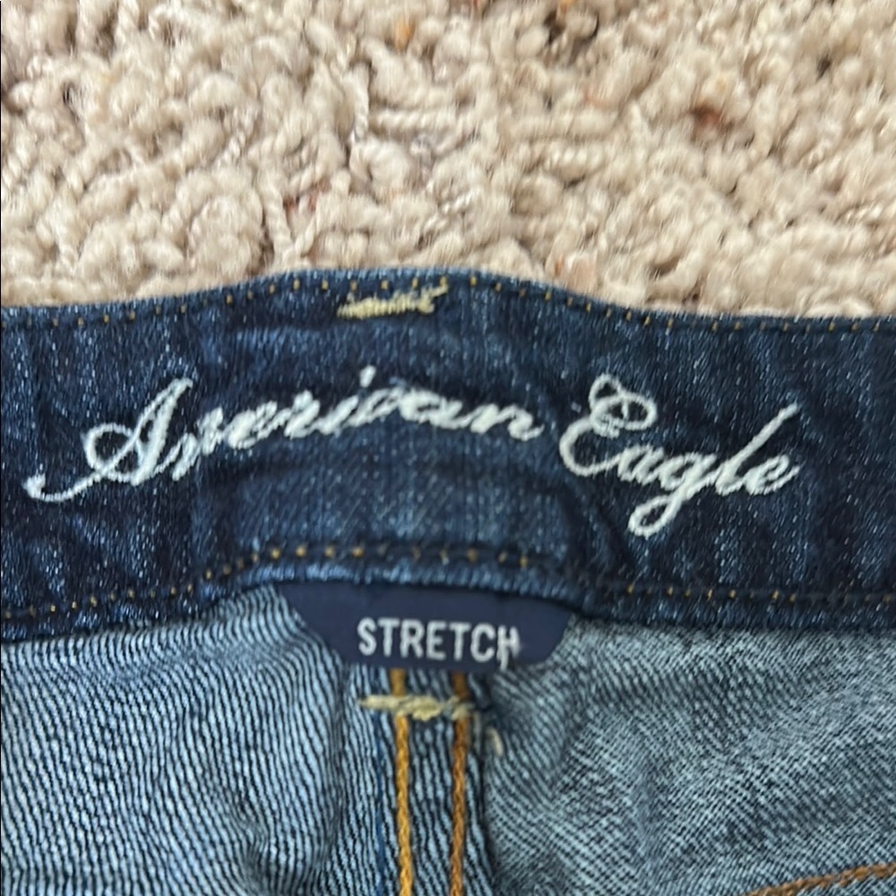 American Eagle Outfitters Dark Blue Jean Shorts - Picture 3 of 4
